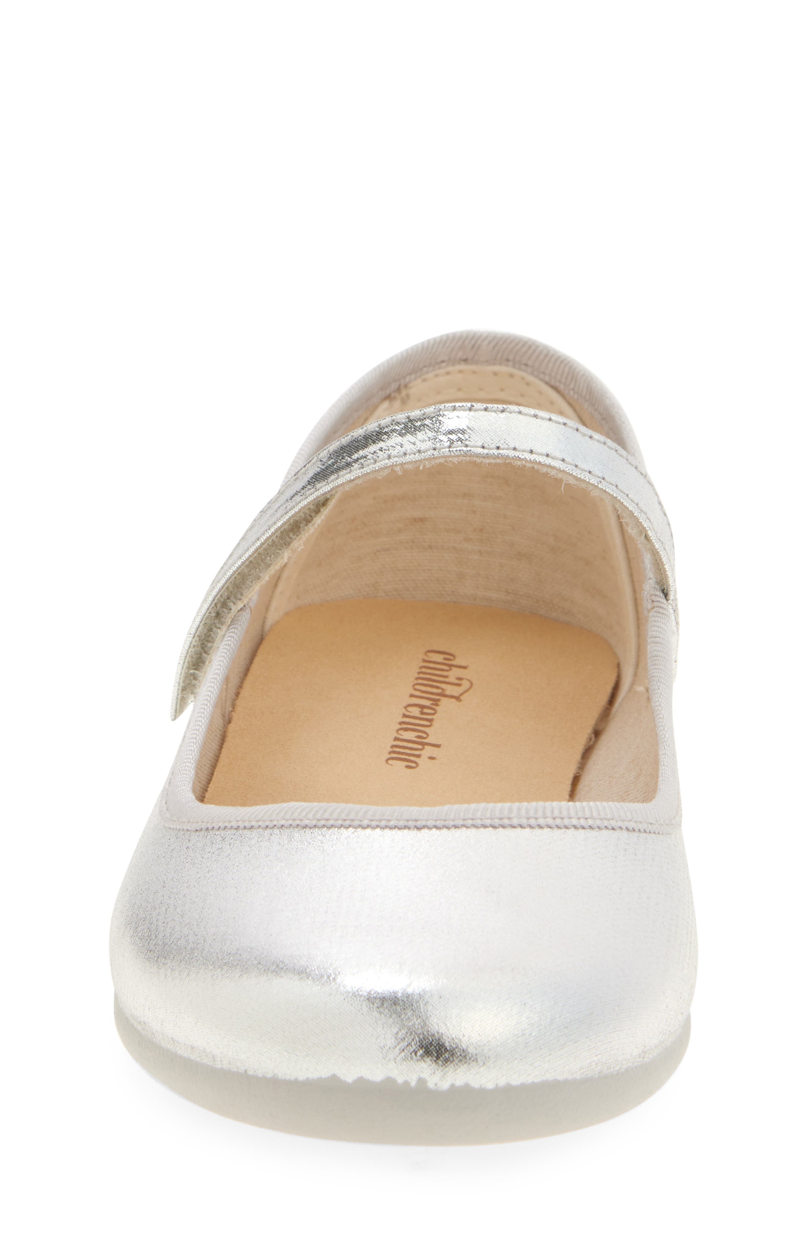 CHILDRENCHIC Mila Mary Jane Flat, Alternate, color, Silver