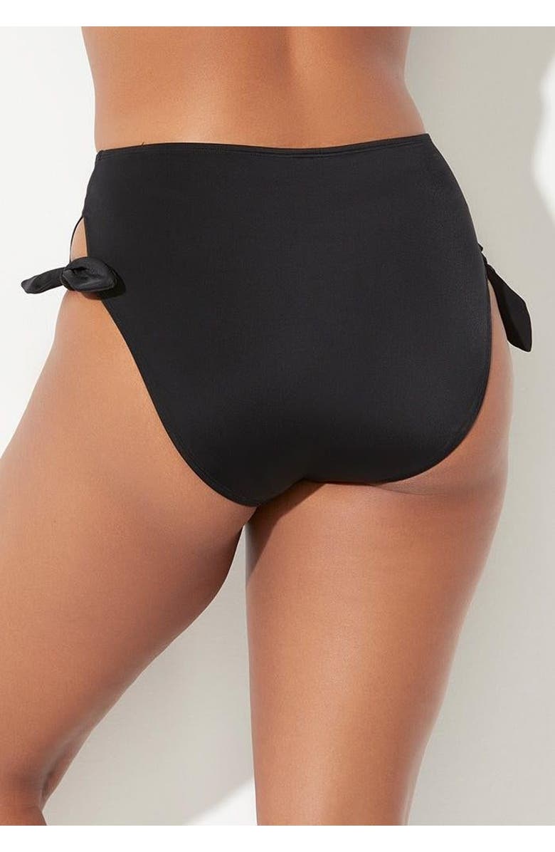Swimsuits for All Bow High Waist Brief, Alternate, color, Black