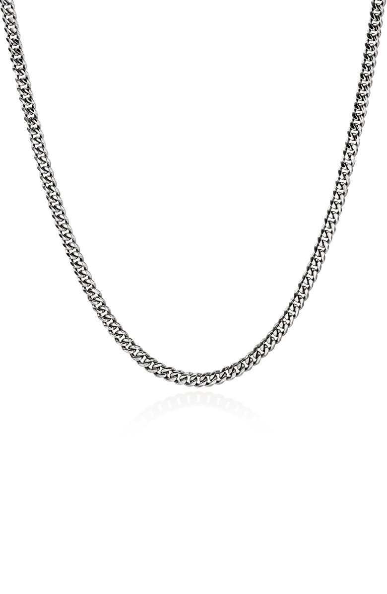 John Hardy Curb Chain Necklace, 3.9mm, Main, color, Sterling Silver
