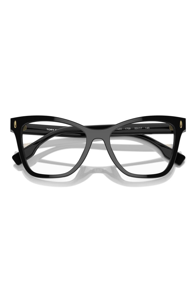 53mm Cat Eye Optical Glasses, Alternate, color, MATTE BLACK