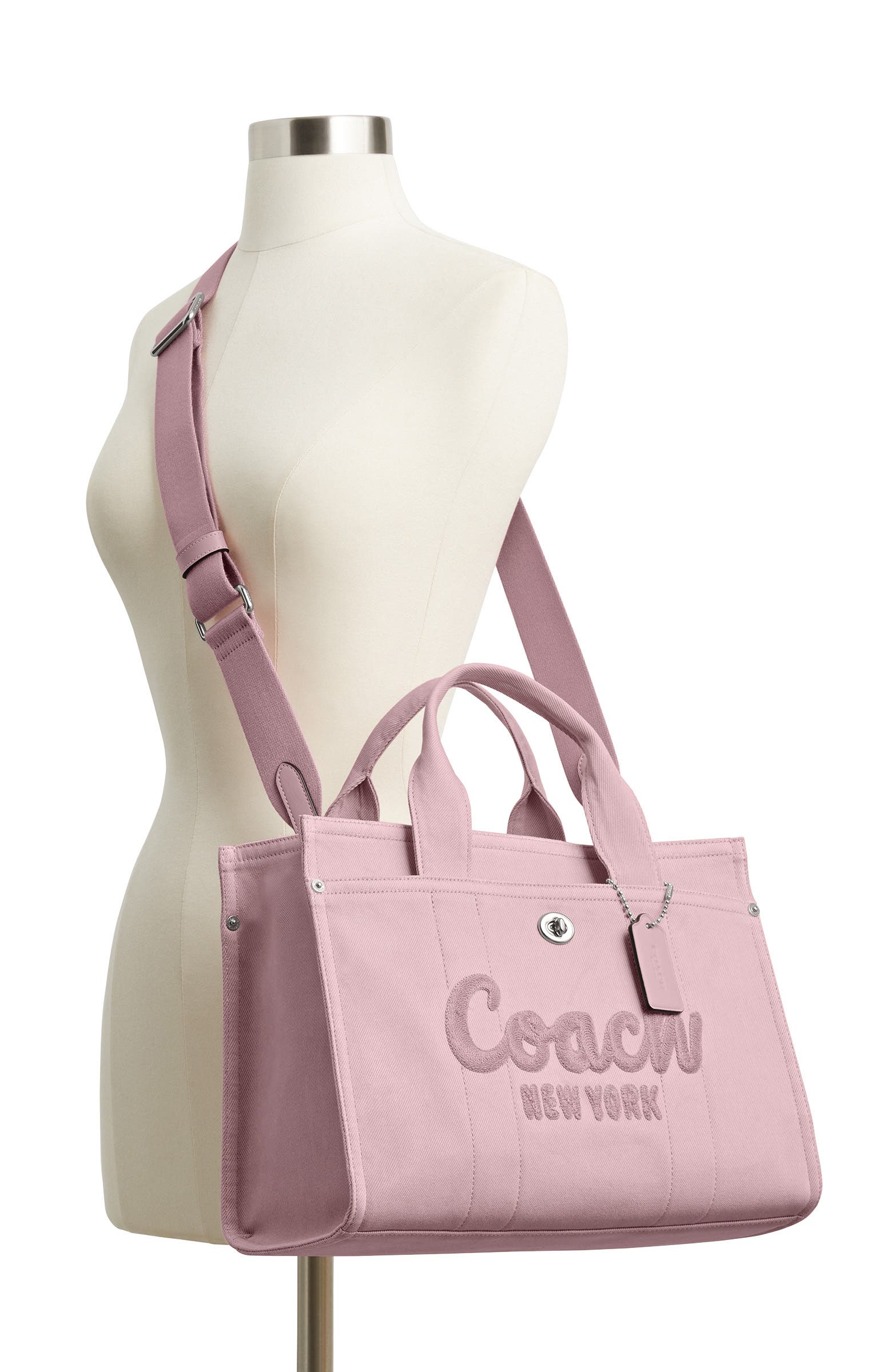 COACH Denim Cargo Tote, Alternate, color, 