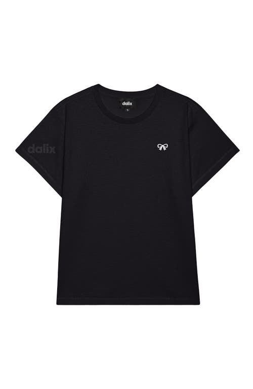 Dalix Womens Bow Lightweight High Waisted Tee In Black