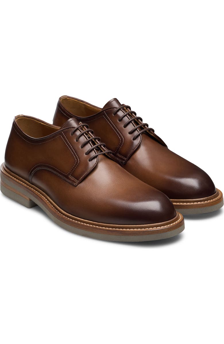 Magnanni Marton Suede Derby, Main, color, Brown