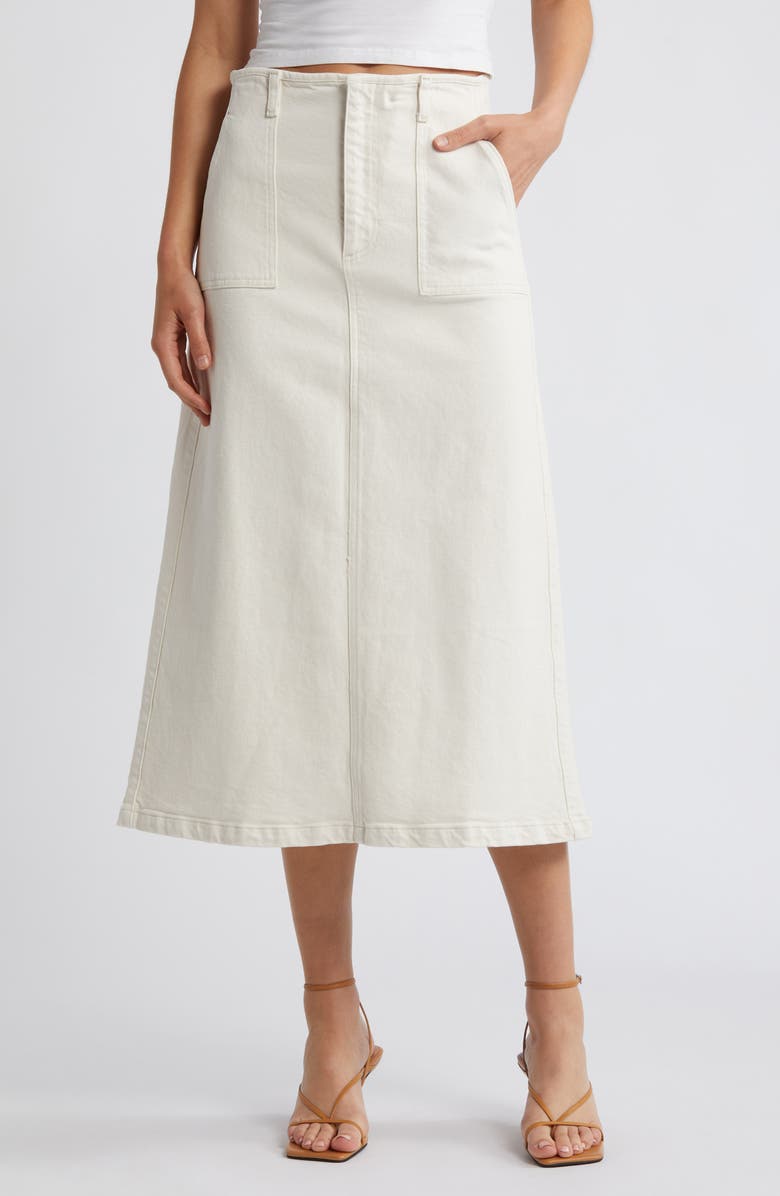 LE JEAN Jocelyn Denim Midi Skirt, Main, color, 