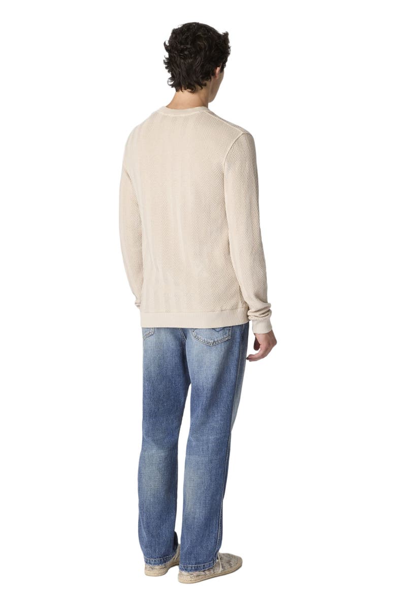 Missoni Crew-neck Cotton And Viscose Sweatshirt With Tone-on-tone Zigzag Pattern, Alternate, color, Beige