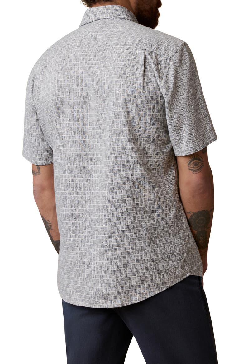 Breeze Short Sleeve Button-Down Shirt, Alternate, color, GRAPHITE SHELL BRICKS