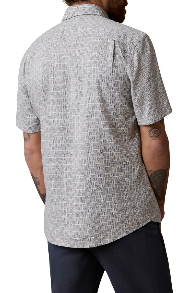 Faherty Breeze Short Sleeve Button-Down Shirt, Alternate, color, Graphite Shell Bricks