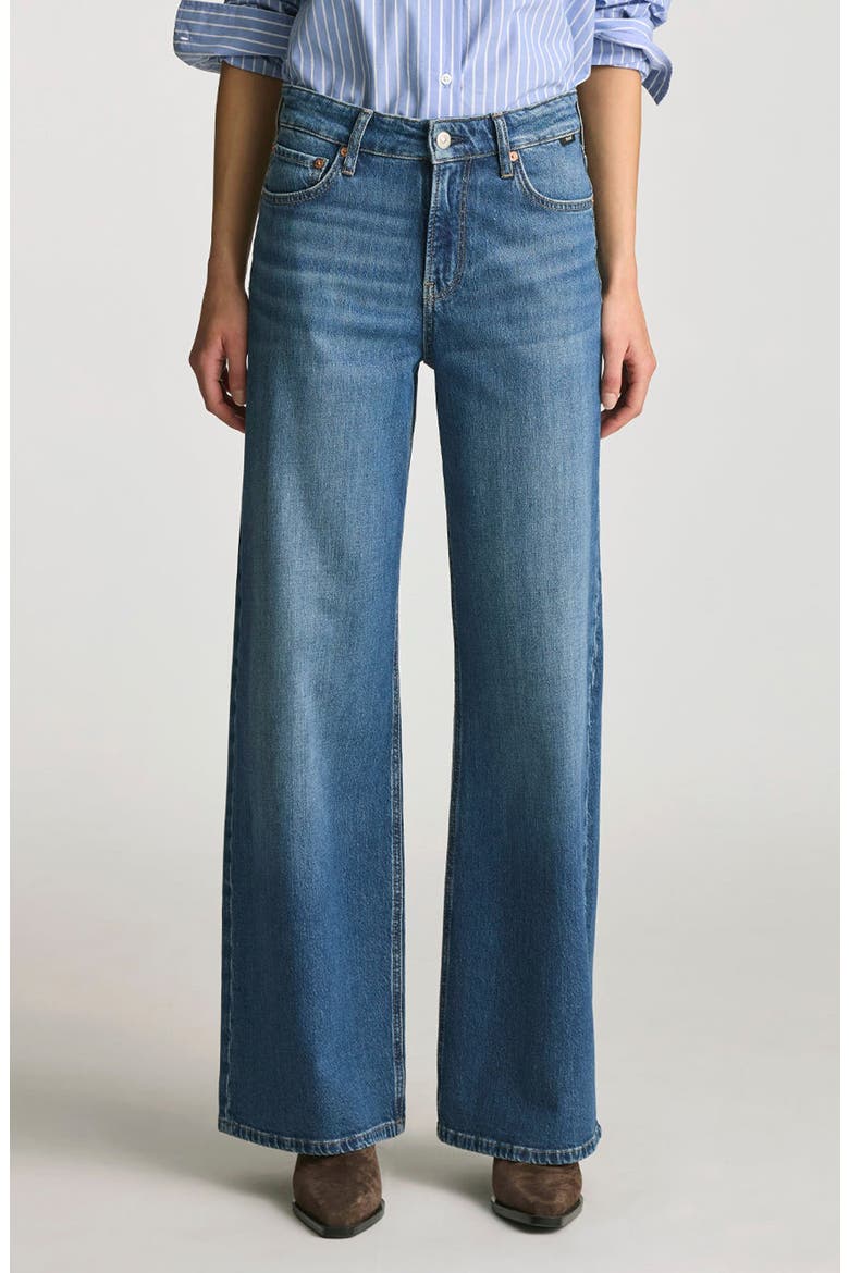Florida High Waist Wide Leg Jeans, Main, color, MID BRUSHED CLASSIC