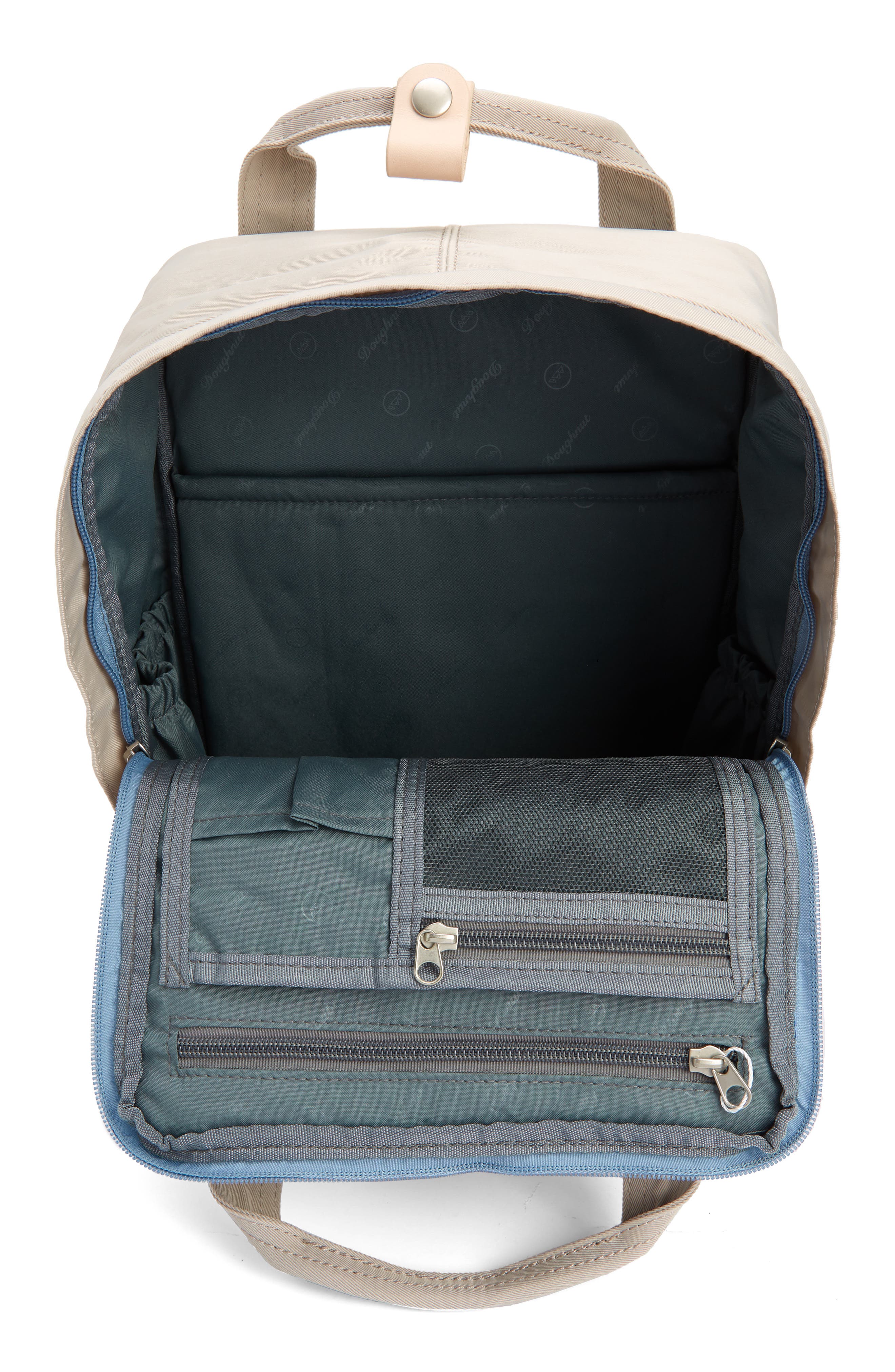 Macaroon Colorblock Backpack, Alternate, color, LIGHT BLUE/ IVORY