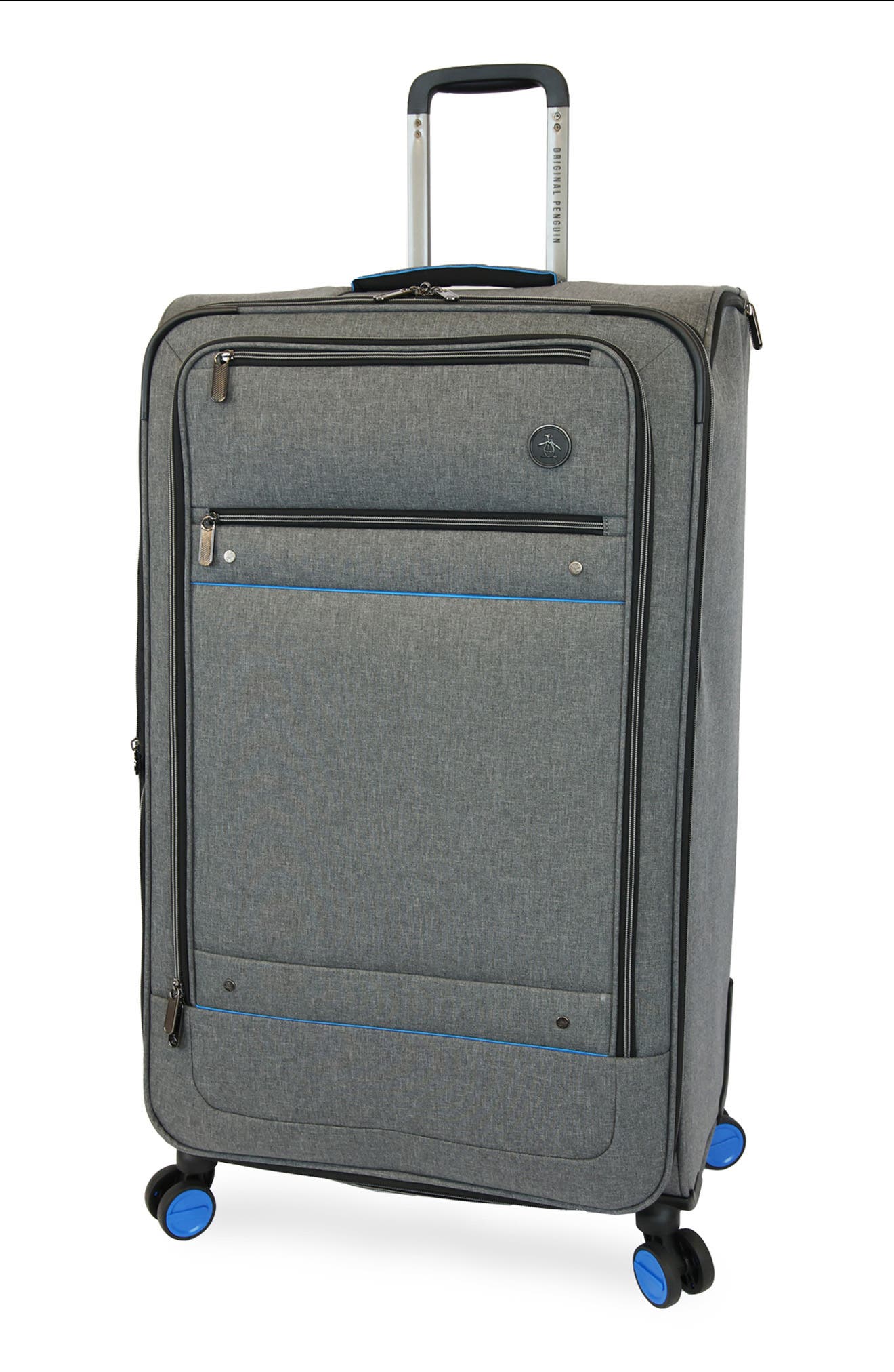 Original Penguin Havenport XL 3-Piece Softside Luggage Set, Main, color, Grey Crosshatch/ Blue