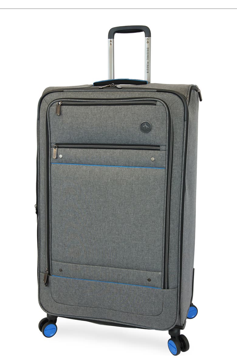 Original Penguin Havenport XL 3-Piece Softside Luggage Set, Main, color, Grey Crosshatch/ Blue