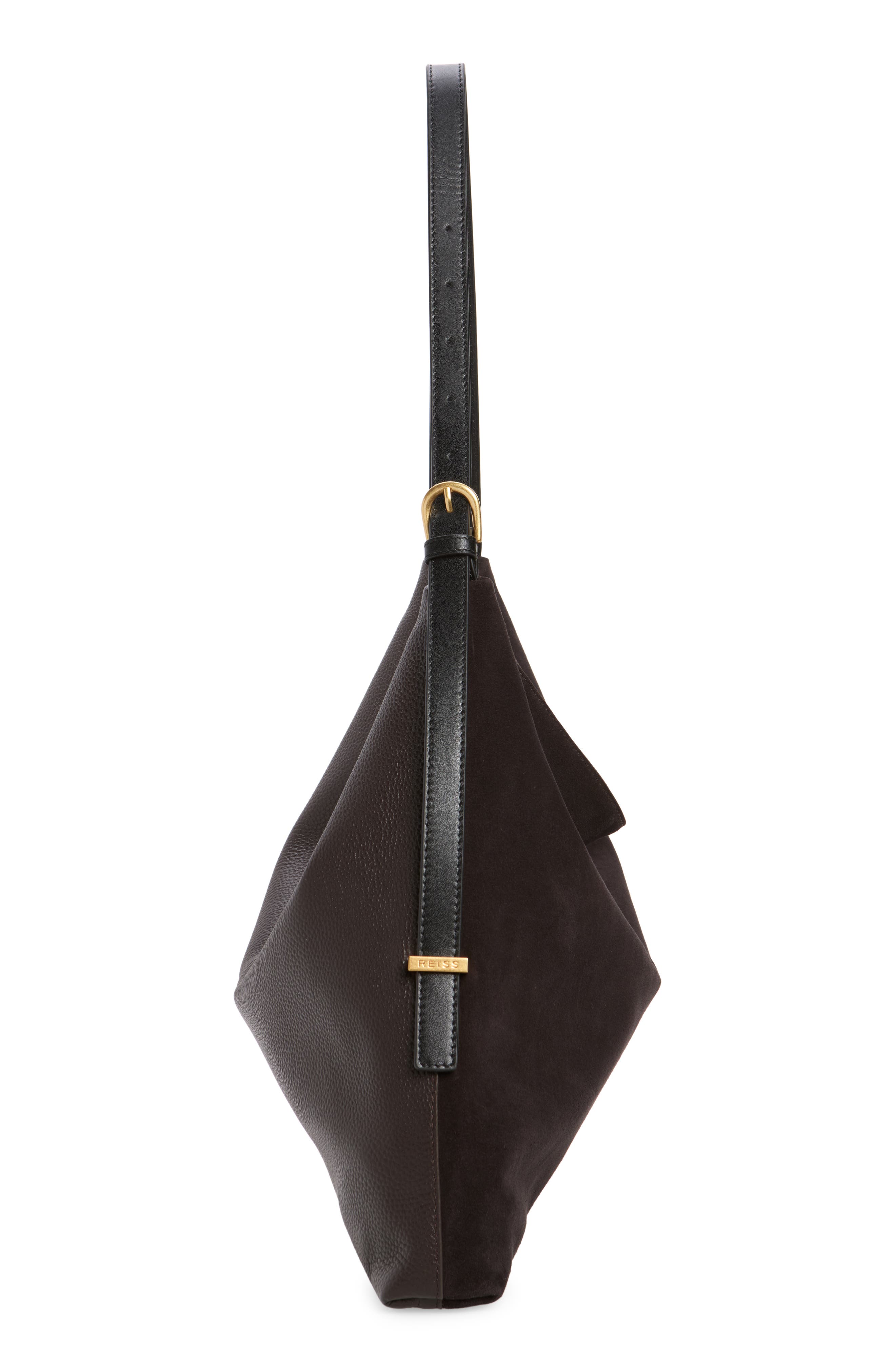 Reiss Vigo Shoulder Bag, Alternate, color, Chocolate