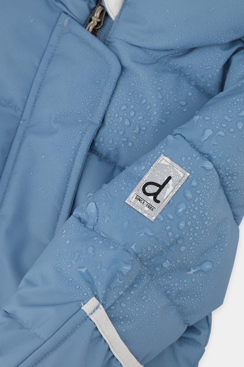 Car Seat Adapted Fleece-Lined Snowsuit, Alternate, color, Blue-Grey