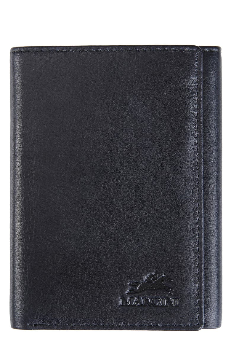 RFID Trifold Wallet, Main, color, BLACK
