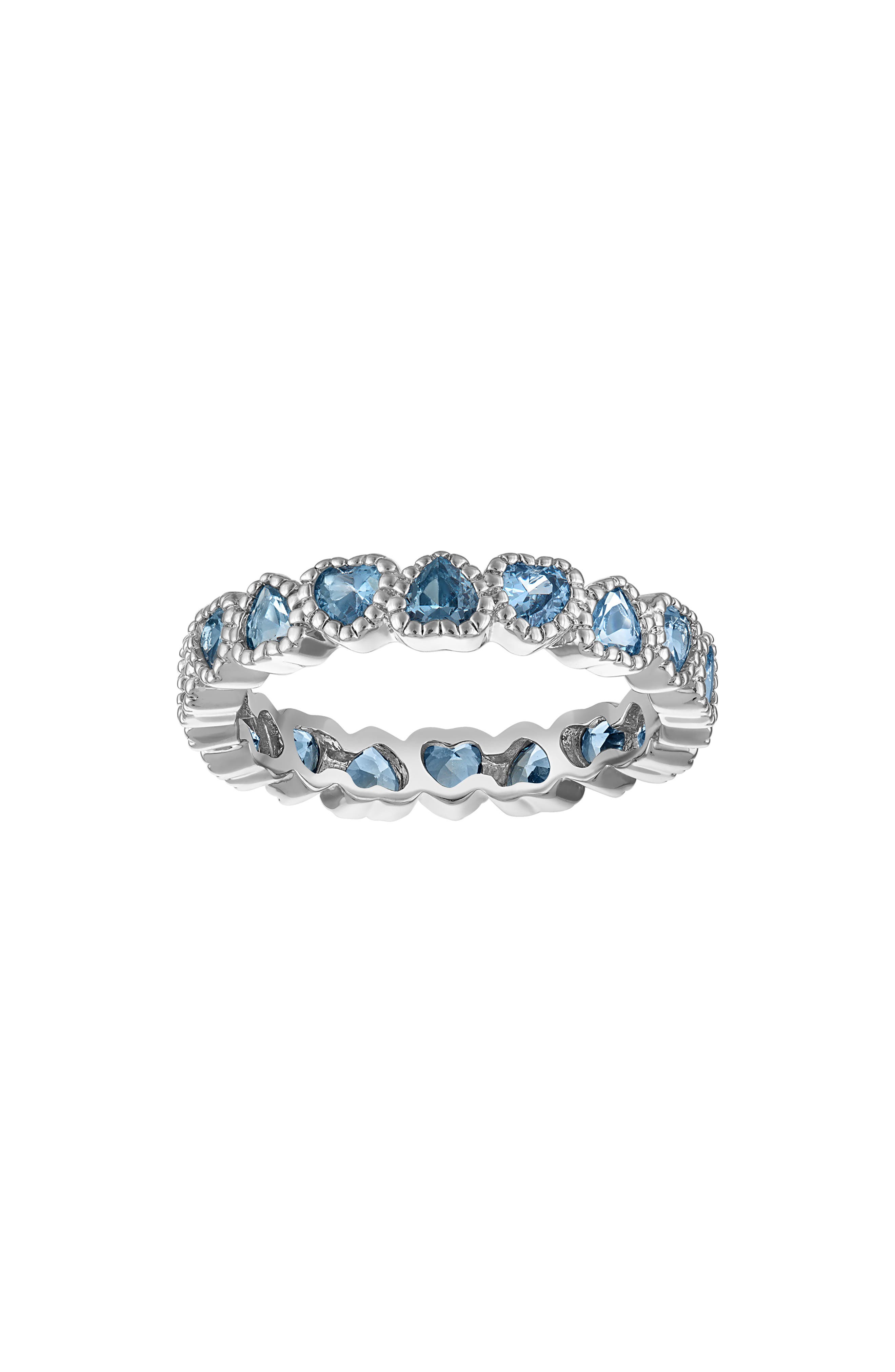 Created Ruby Heart Eternity Ring