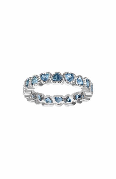 Created Ruby Heart Eternity Ring