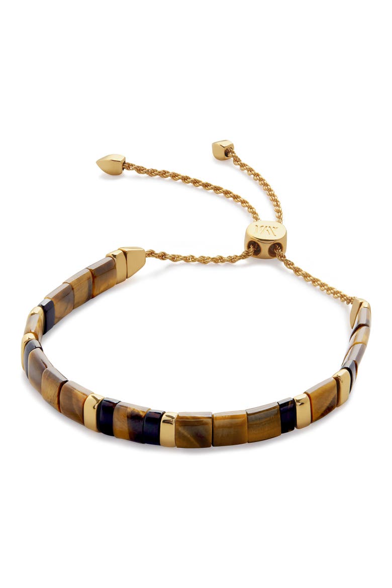 Delphi Friendship Bracelet, Main, color, 18CT GOLD VERMEIL / TIGERS EYE