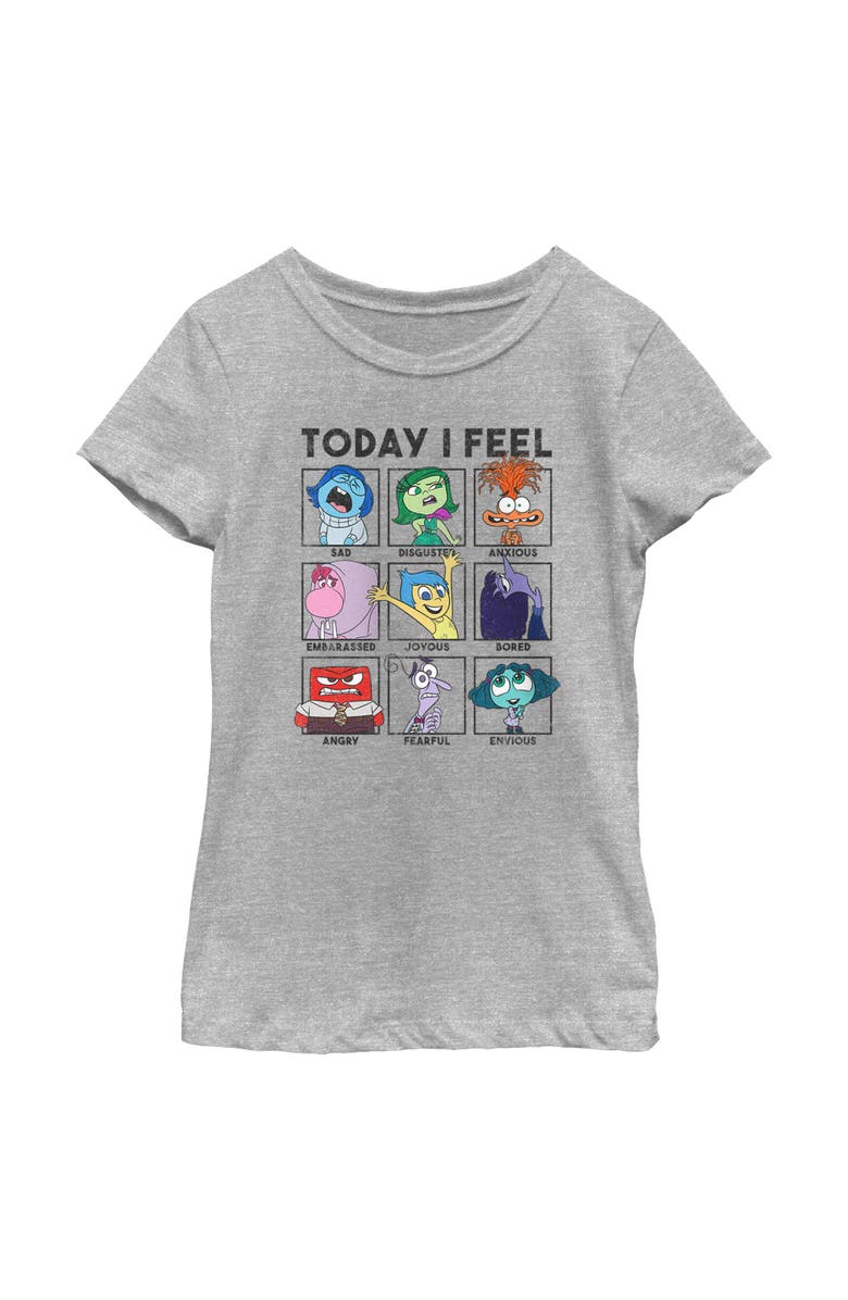 Inside Out 2 Girl's Inside Out 2 Today Moods  Graphic T-Shirt, Main, color, Athletic Heather