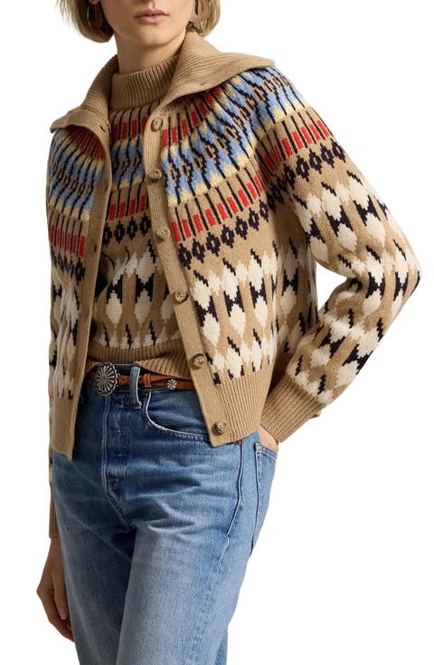Fair Isle Wool & Cashmere Cardigan