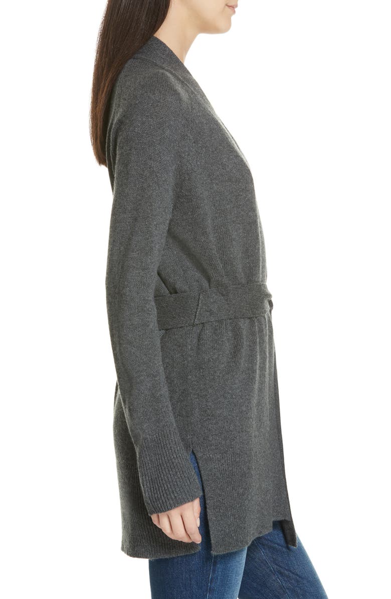 Theory Malinka O Cashmere Tie Waist Cardigan, Alternate, color,