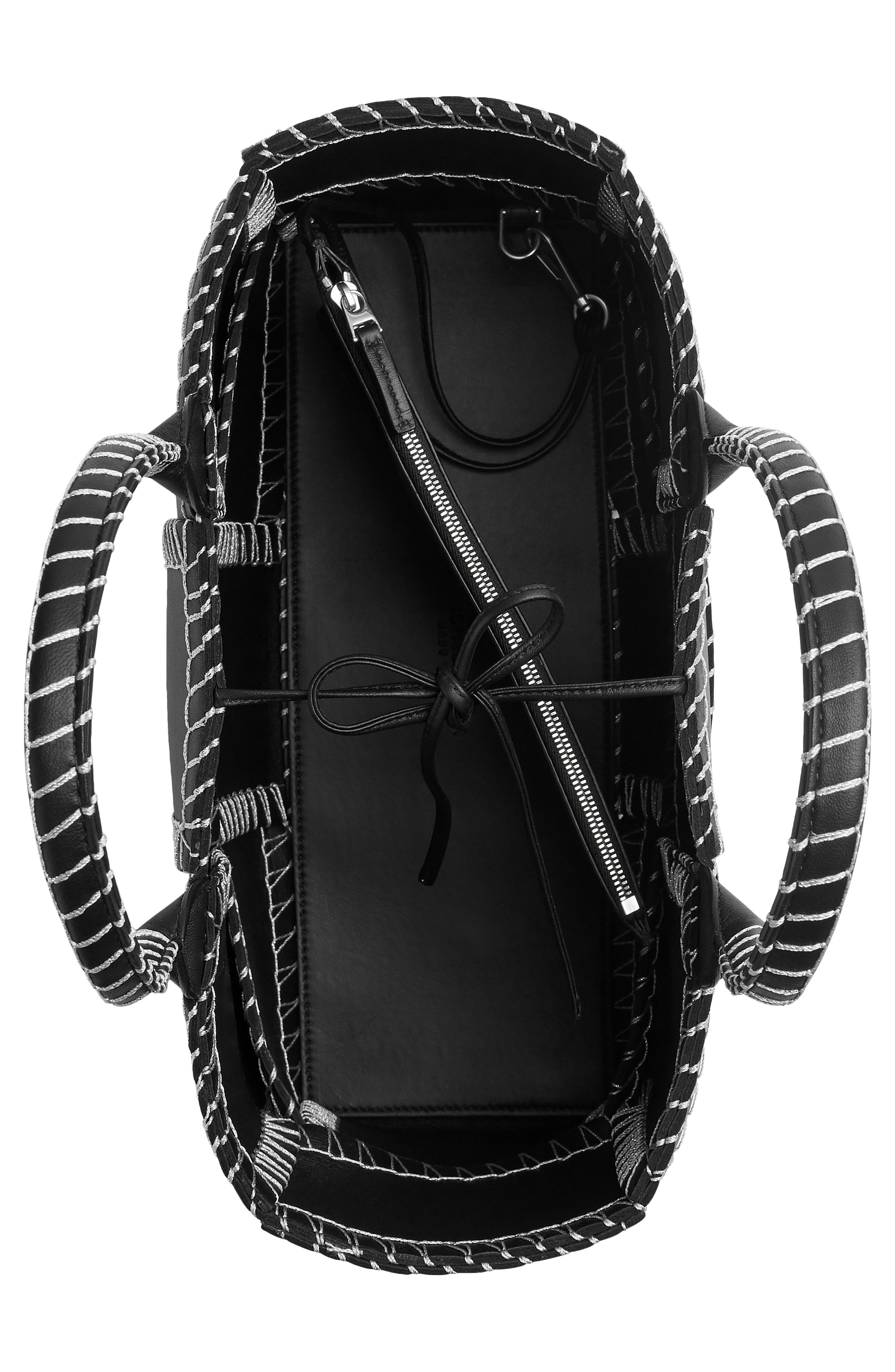 Bottega Veneta Small Intrecciato Topstitch Leather Tote, Alternate, color, 