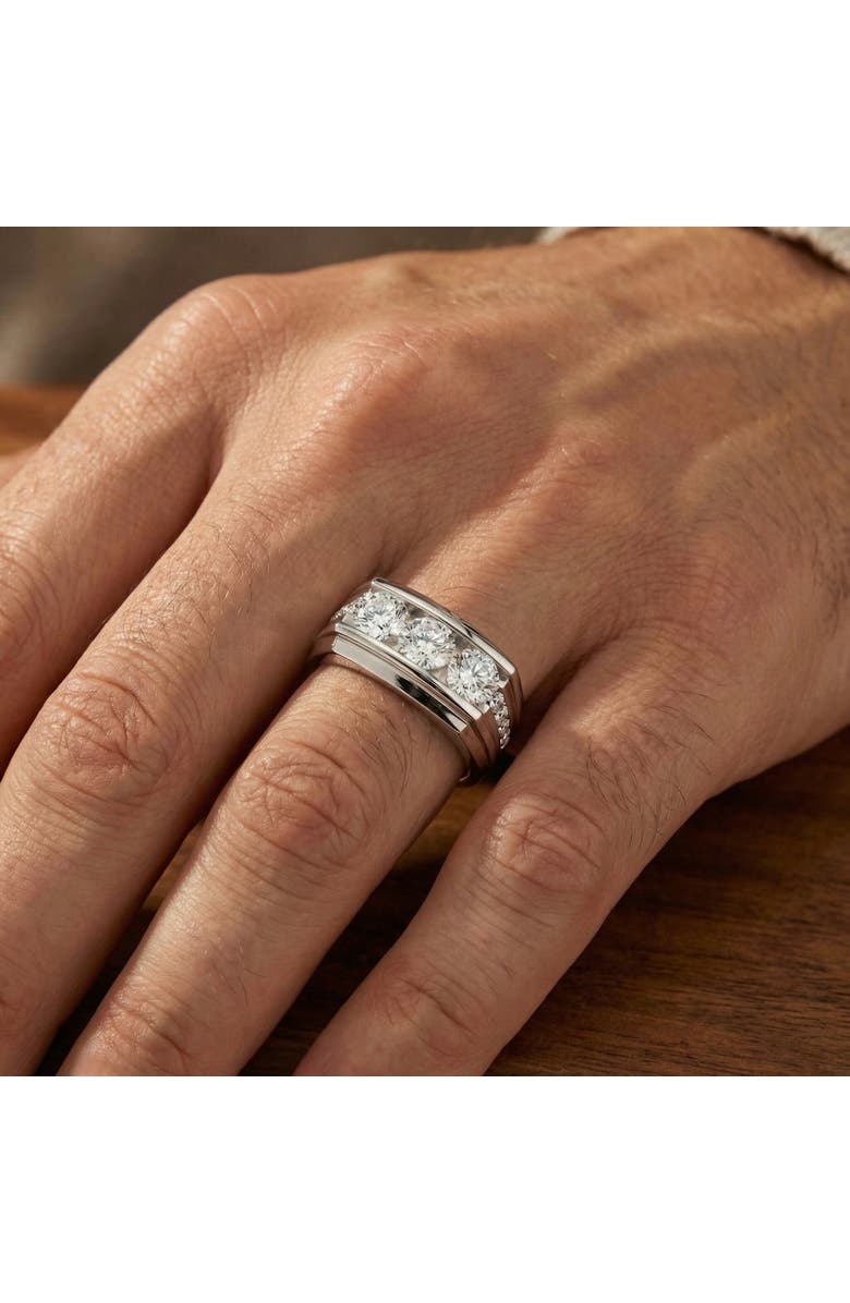 Bliss Diamond Men's 2Ct Diamond Accented Wedding Anniversary Ring 14k Gold Lab Grown FG/VS, Alternate, color,