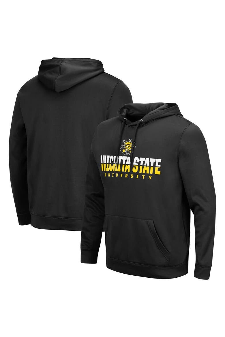 Men's Colosseum Black Wichita State Shockers Lantern Pullover Hoodie, Main, color, Black