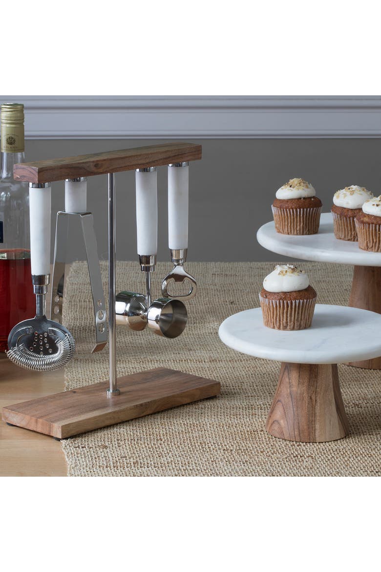 Pavia Cake Stand, Alternate, color, White