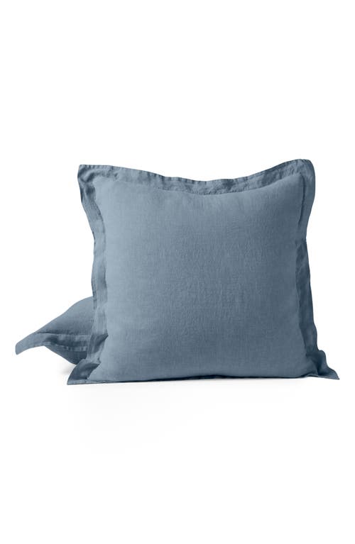 Coyuchi Relaxed Organic Linen Sham In Harbor Blue