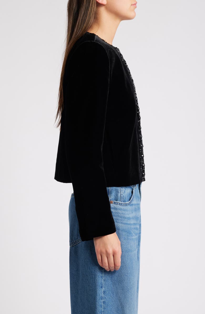 FRAME Embellished Velvet Jacket, Alternate, color, 