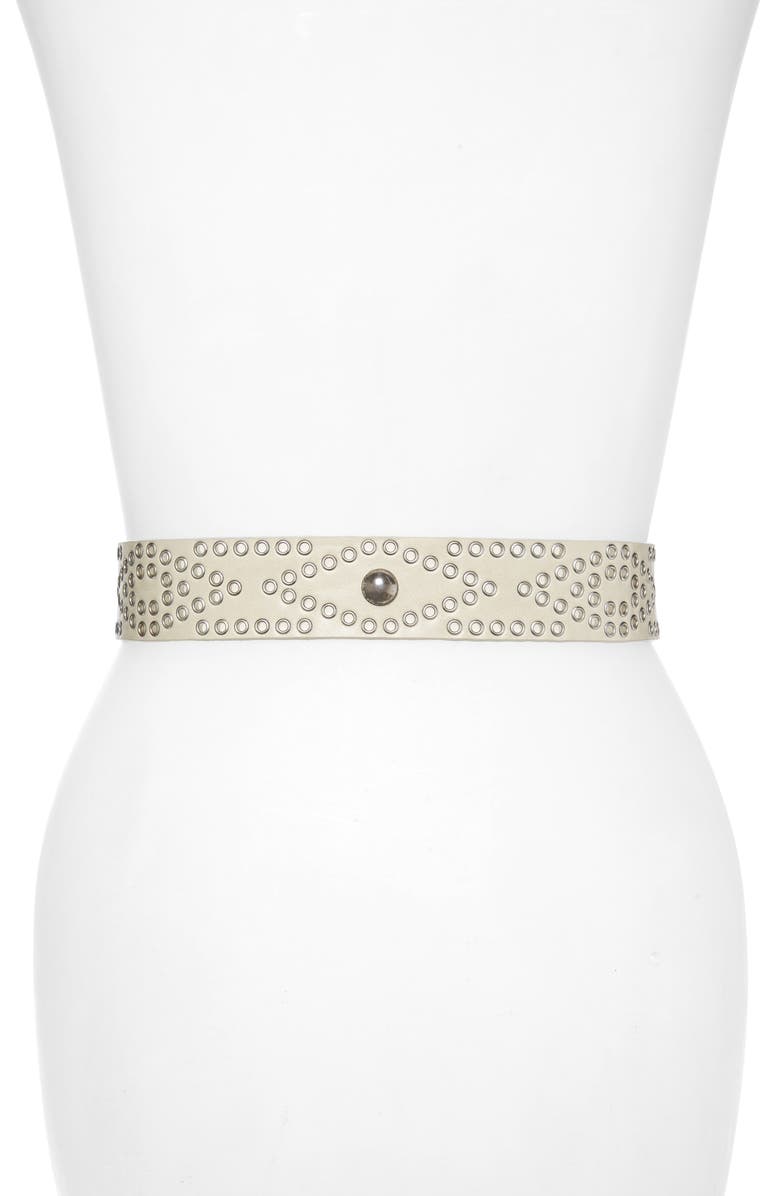 Isabel Marant Mawo Studded Leather Belt, Alternate, color, 
