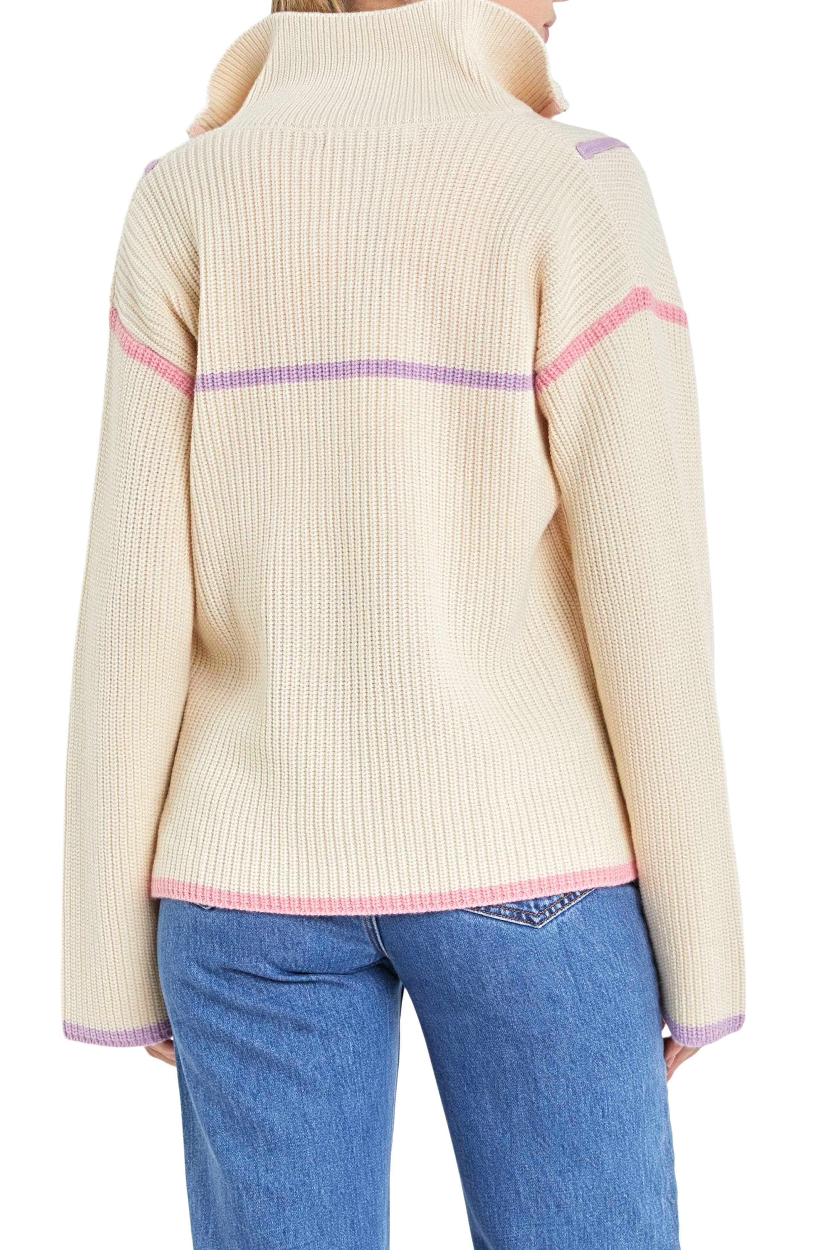 Color Accent Half-Zip Pullover - image 2