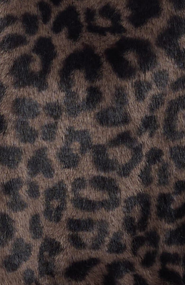 Splendid Cheetah Girl Faux Fur Hooded Jacket, Alternate, color, Leopard Print
