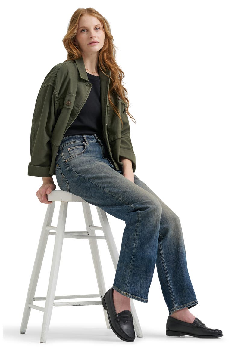 Rider Classic High Waist Straight Leg Jeans, Alternate, color, TAKE THE RISK