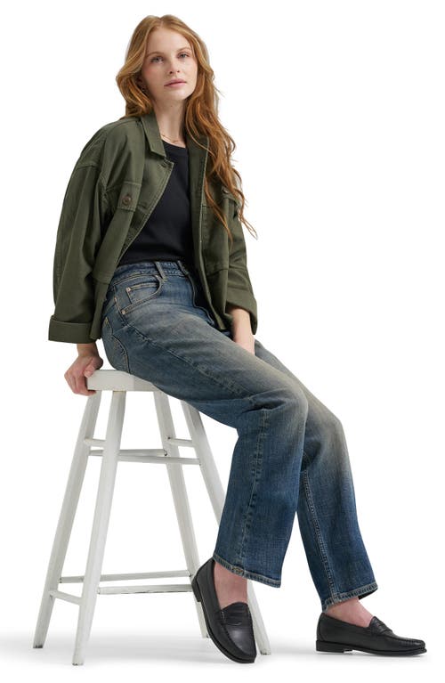 Lee Rider Classic High Waist Straight Leg Jeans In Blue