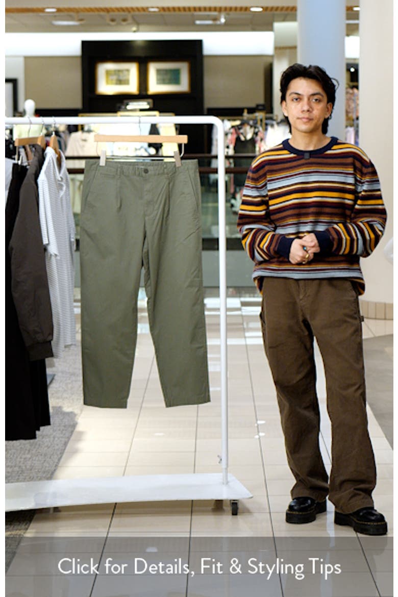 Regular Fit Pleated Stretch Cotton Dress Pants video