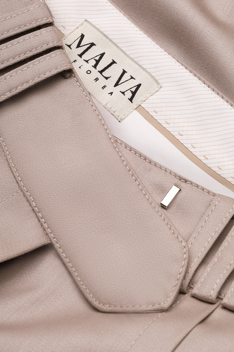 Bias-Cut Flared Pants With Slip Detail, Alternate, color, Cappuccino