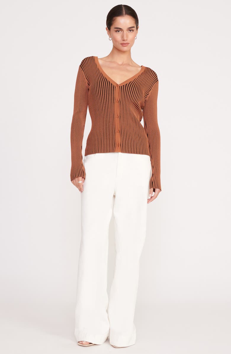 STAUD Cargo Ribbed Cardigan, Alternate, color, 