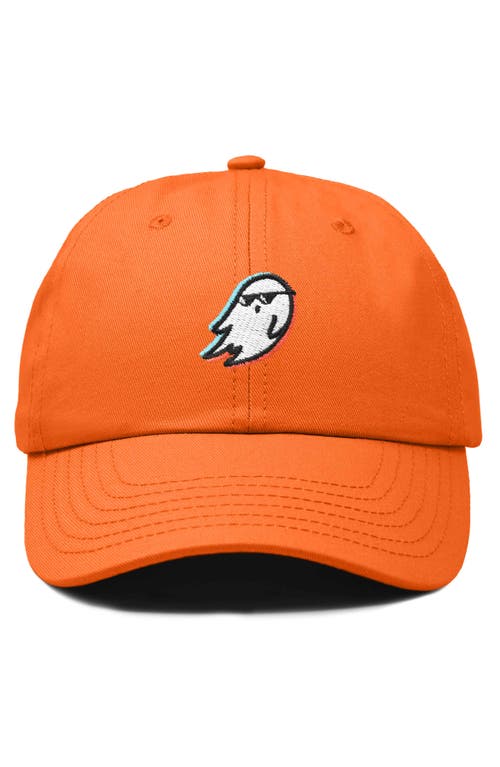 Dalix Ghost Life Embroidered Casual Cap In Orange
