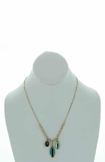 OLIVIA WELLES Triple Charm Pendant Necklace