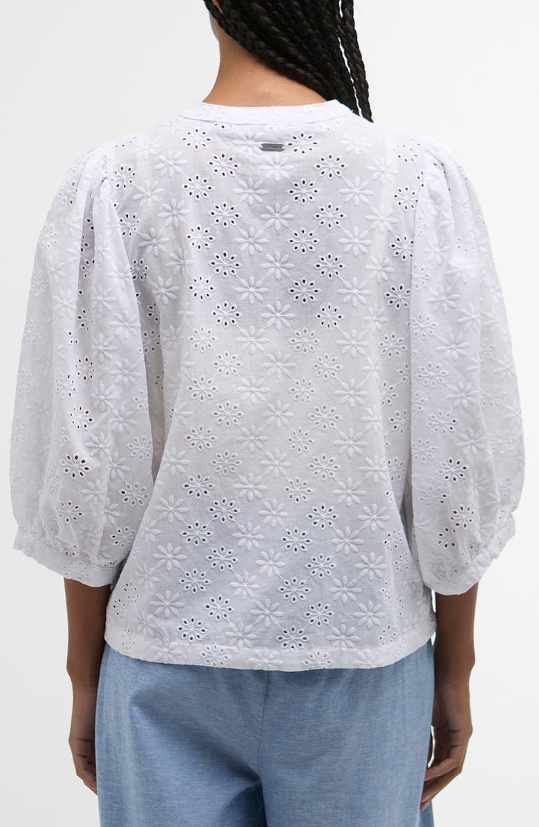 Barbour Layla Embroidered Top, Alternate, color, 