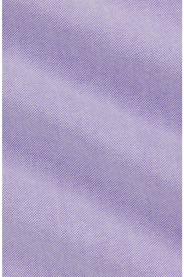 Classic Fit Solid Purple Short Sleeve Button-Down Oxford Shirt, Alternate, color, THISTLE
