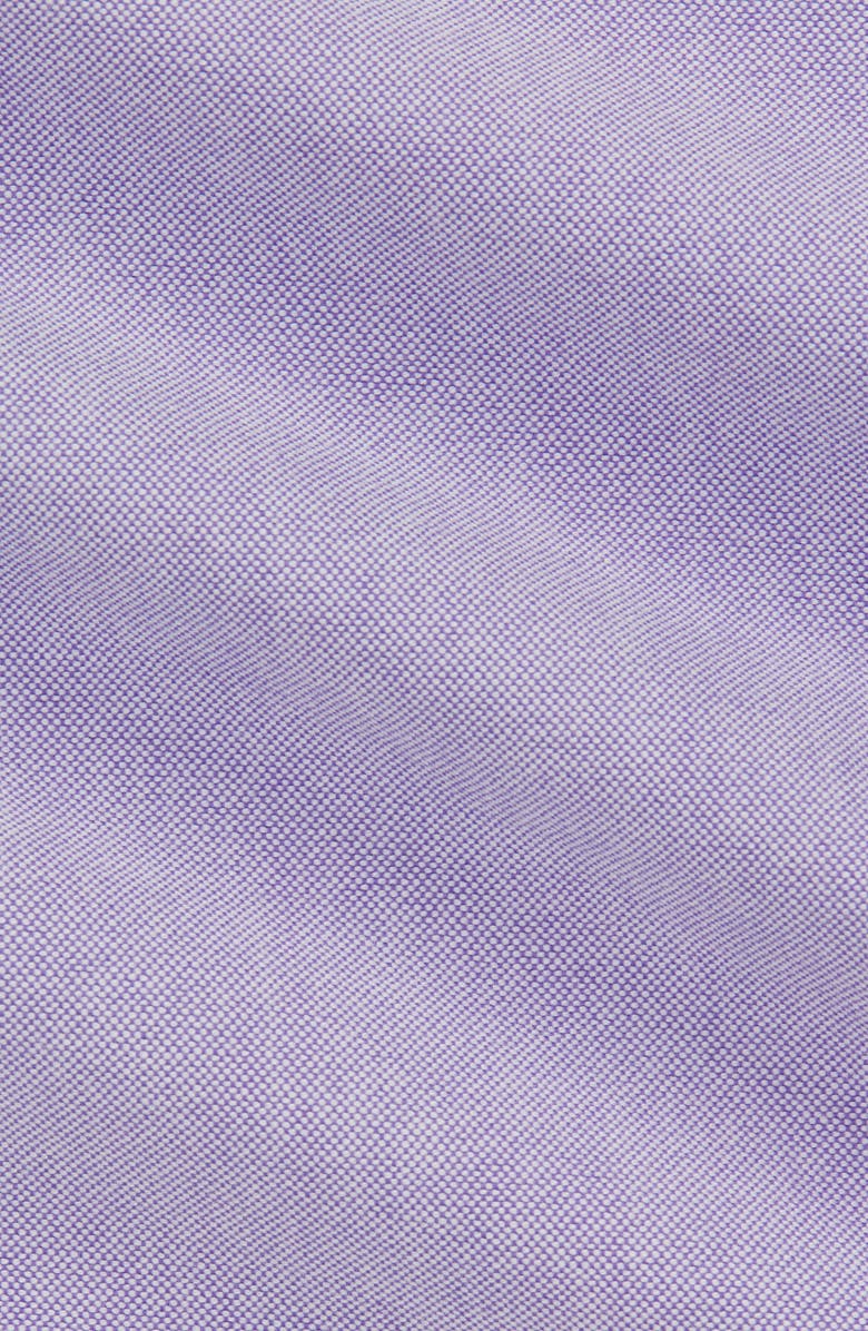 Polo Ralph Lauren Classic Fit Solid Purple Short Sleeve Button-Down Oxford Shirt, Alternate, color, 