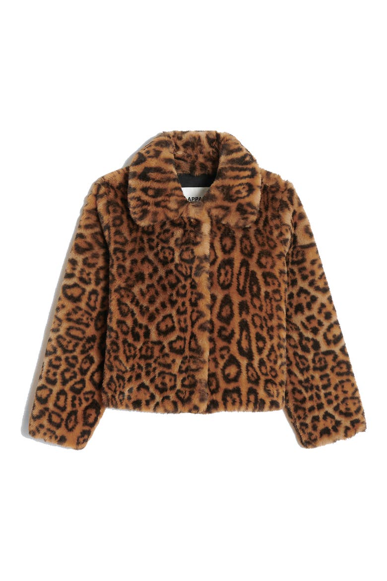 Kids' Elis Pluche™ Faux Fur Coat, Main, color, LEOPARD