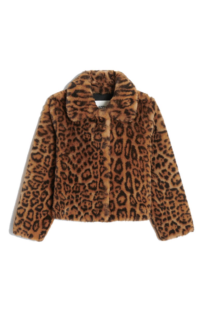 Apparis Kids' Elis Pluche<sup>™</sup> Faux Fur Coat, Main, color, Leopard