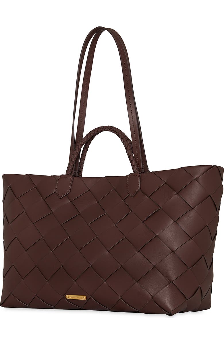 Rebecca Minkoff Frankie Woven Leather Tote, Alternate, color, Cherrywood