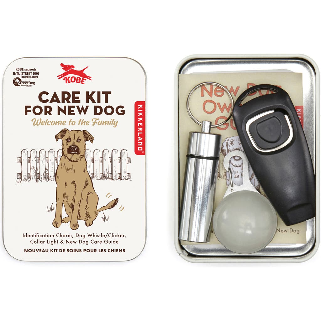 Kikkerland Design Welcome To the Family Dog Kit in Beige  product