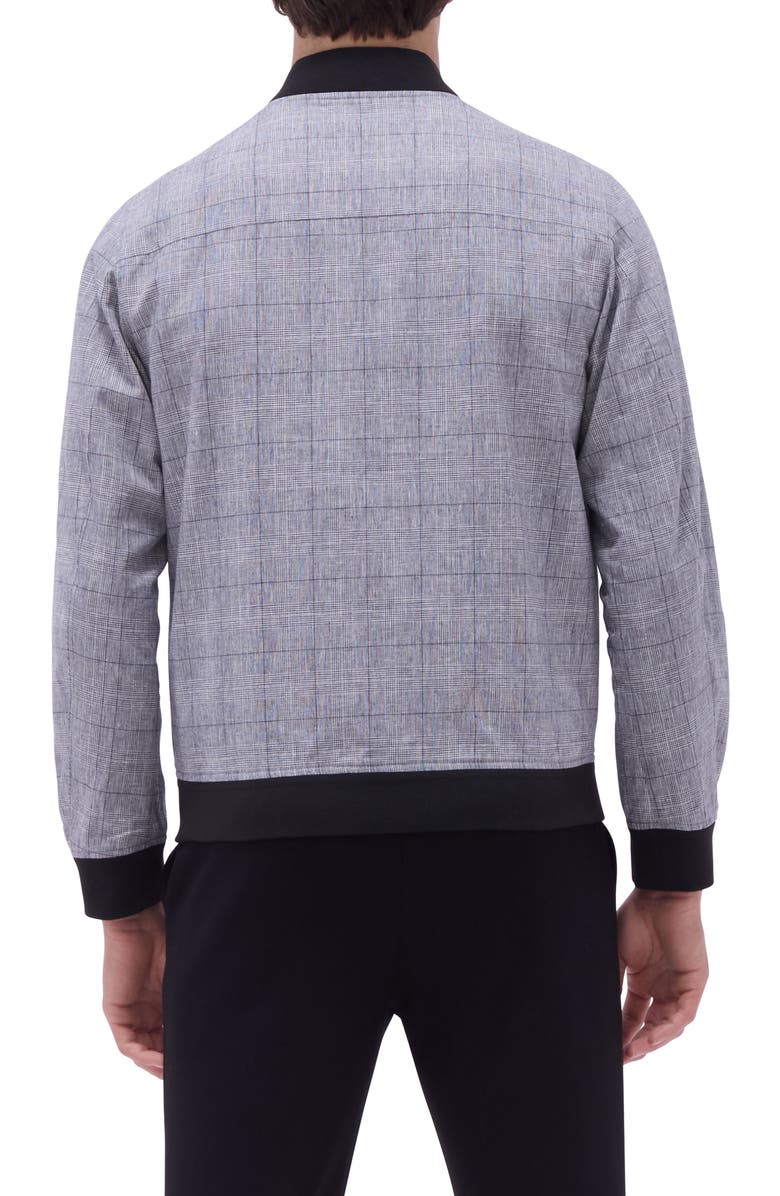 Bugatchi Reversible Linen Blend Bomber Jacket, Alternate, color, 