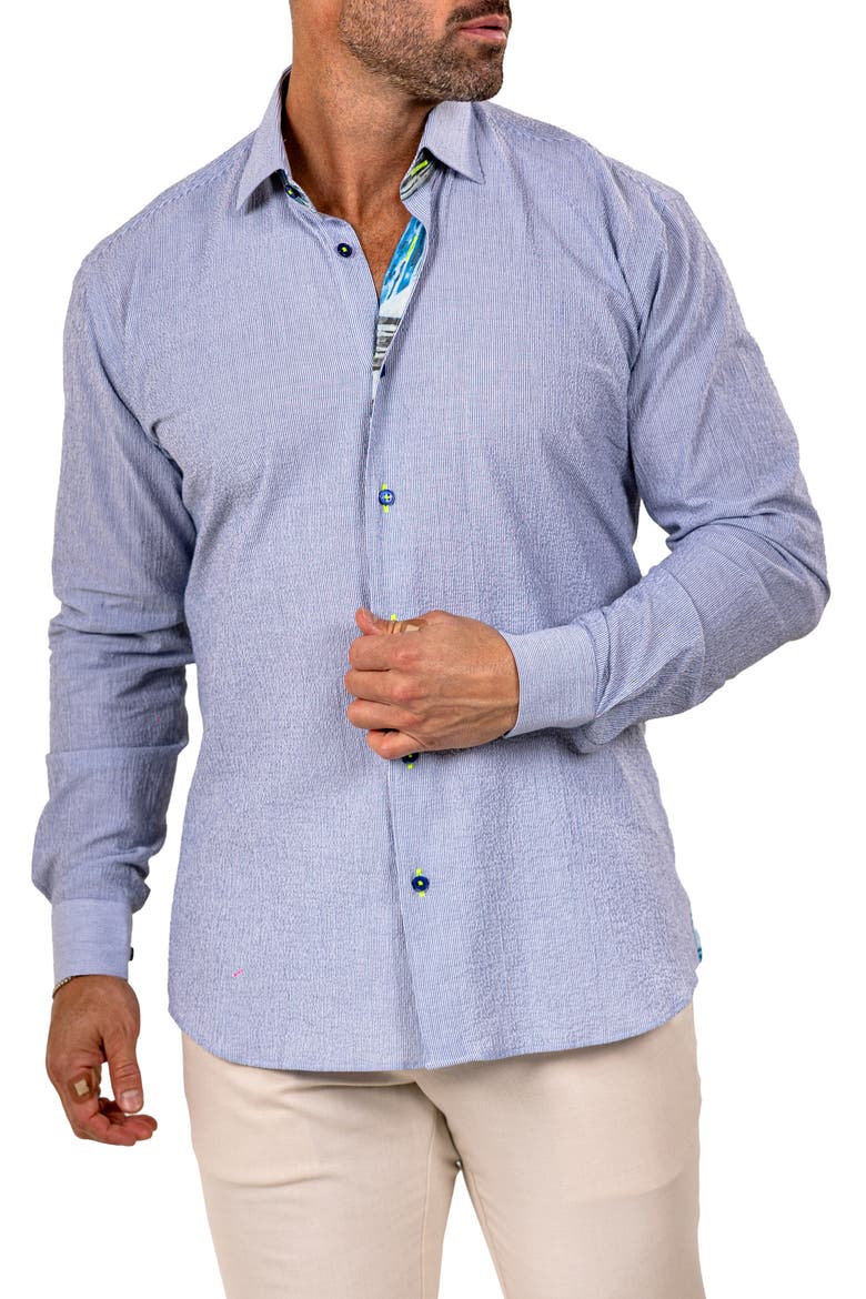 Fibonacci Marthy Contemporary Fit Button-Up Shirt, Alternate, color, GREY