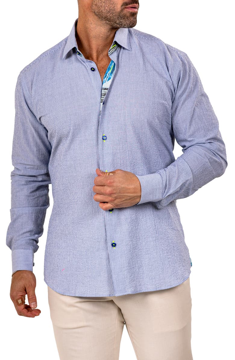 Maceoo Fibonacci Marthy Contemporary Fit Button-Up Shirt, Alternate, color, Grey